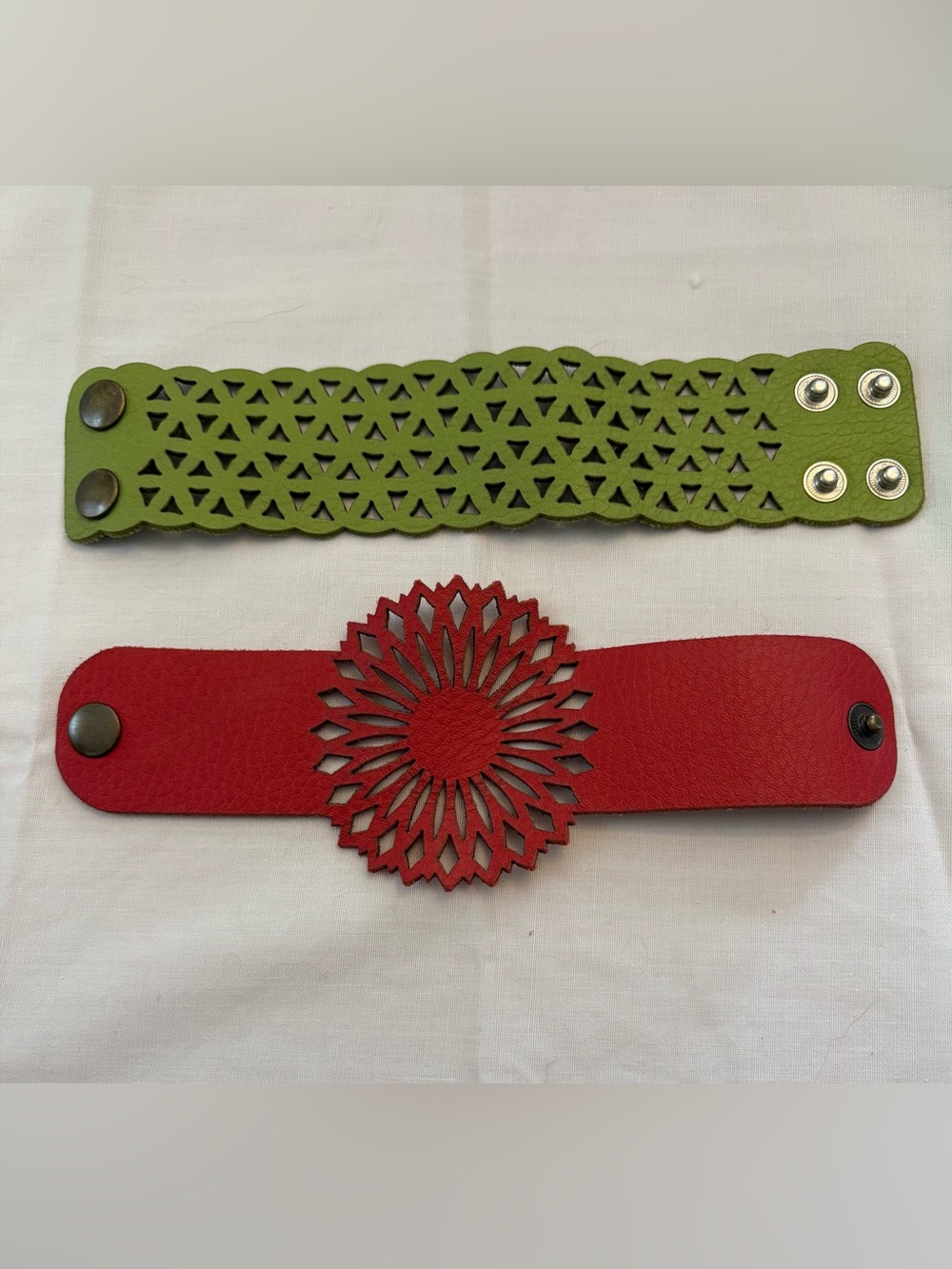 Erica Zap Laser Cut Leather Bracelets Lot